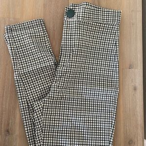 ZARA PLAID HIGH RISE PANTS